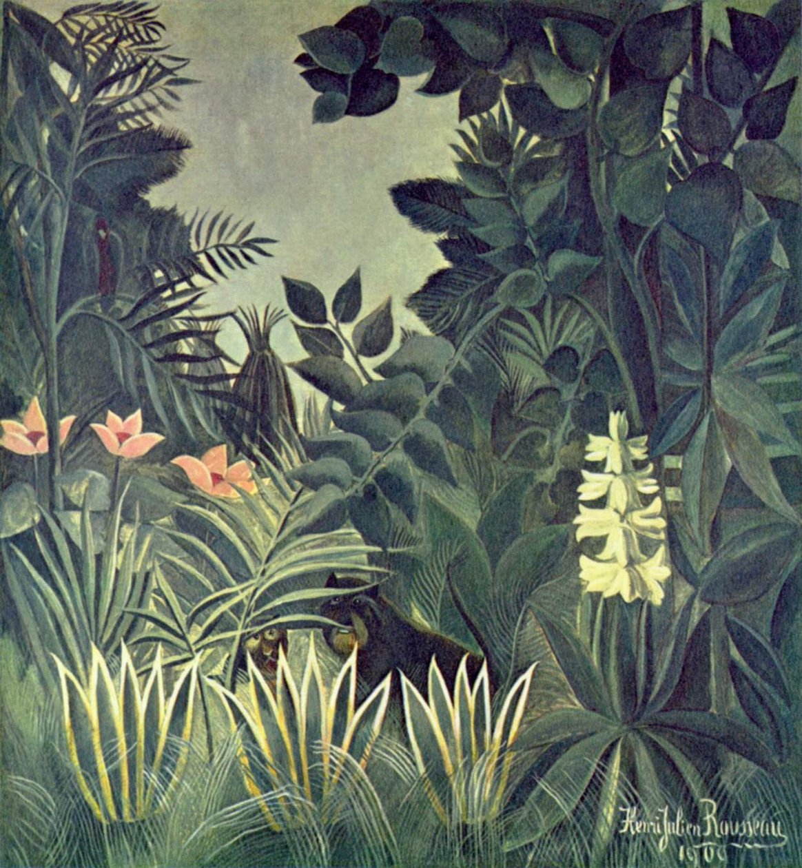 Džungle na rovníku od Henri Rousseau