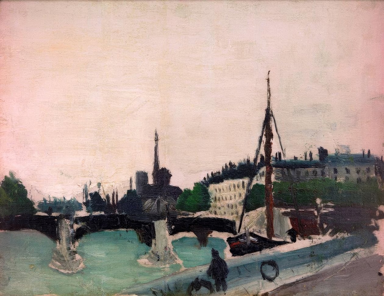 Skica, Pohled na Île Saint-Louis převzatý z Quai Henri IV od Henri Rousseau