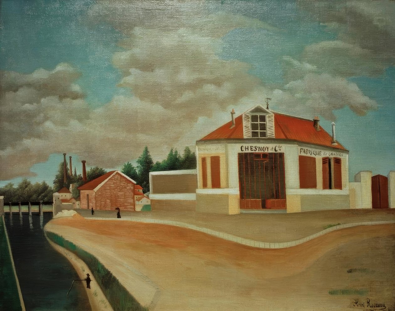 Továrna na židle v Alfortville od Henri Rousseau