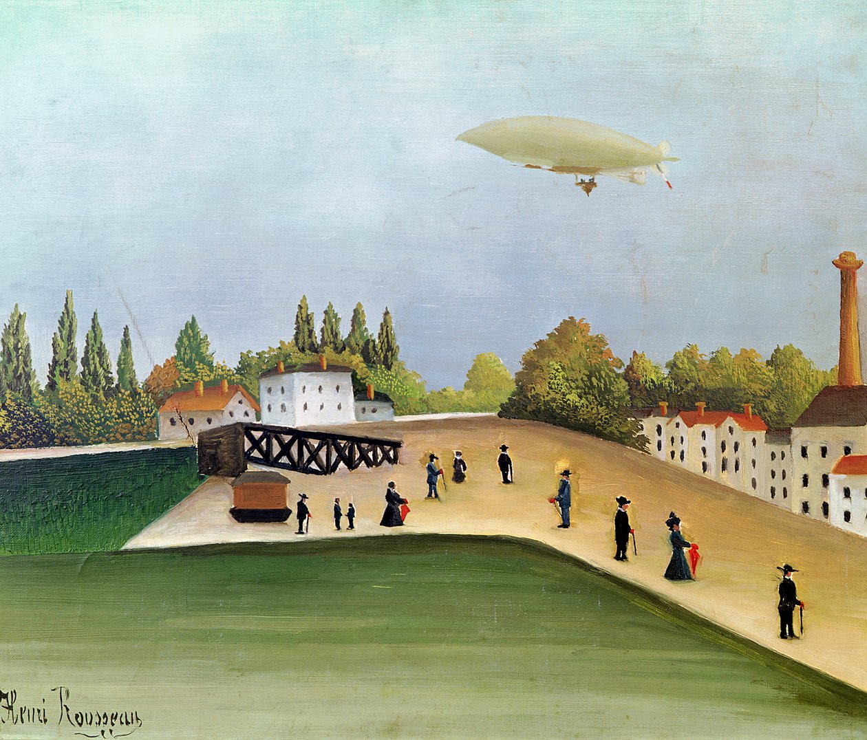 Nábřeží v Ivry, kolem roku 1908 od Henri Rousseau