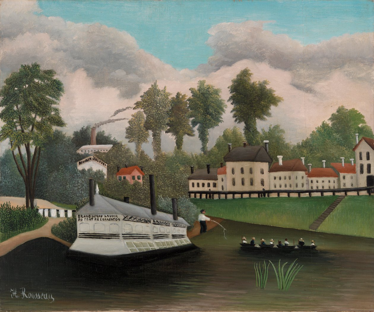 Prádelna Pont de Charenton od Henri Rousseau