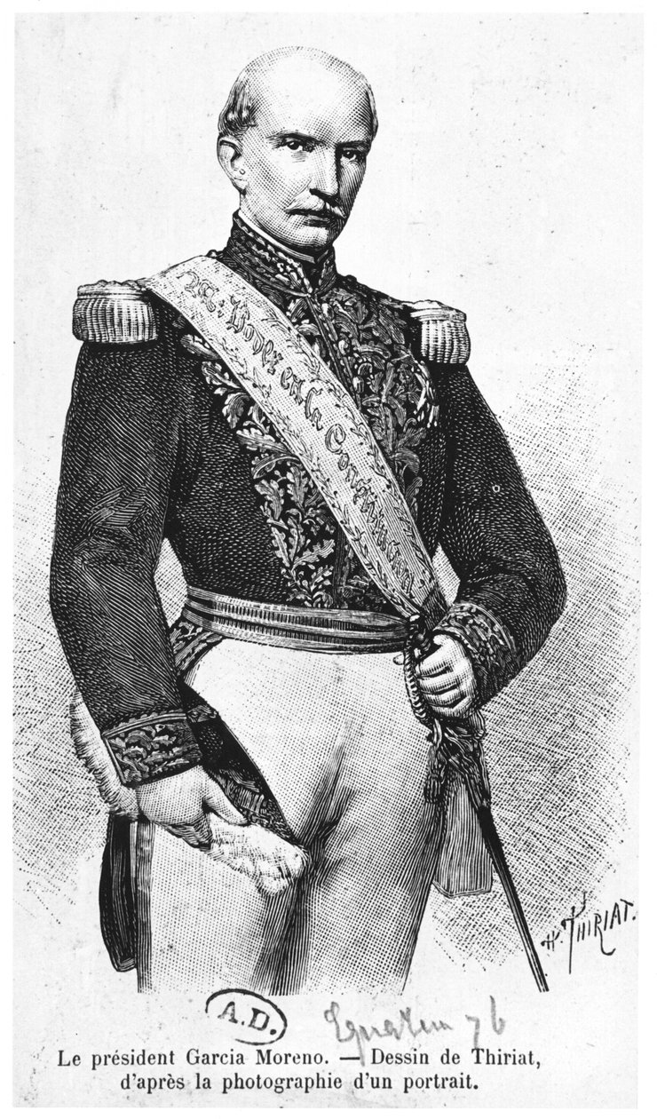Gabriel Garcia Moreno (1821-75), prezident Ekvádoru od Henri Thiriat