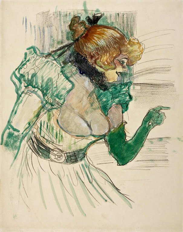 Umělec se zelenými rukavicemi od Henri de Toulouse Lautrec