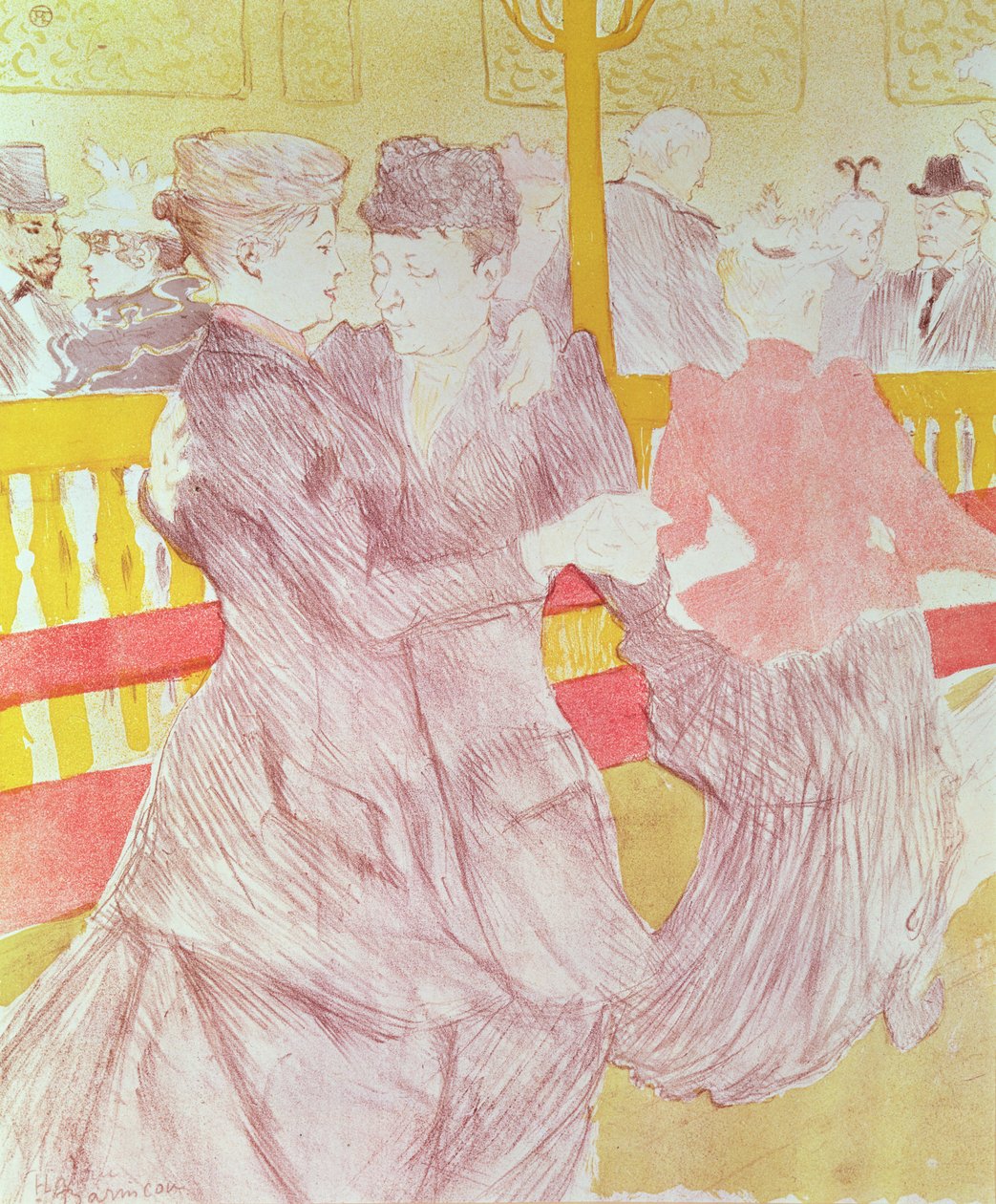 At the Moulin Rouge: The Two Waltzers, 1897 (viz také 3582) od Henri de Toulouse Lautrec