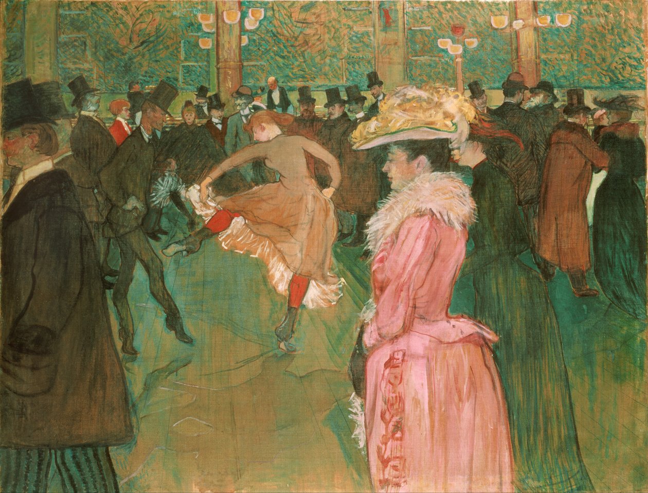 V Moulin Rouge- Tanec od Henri de Toulouse Lautrec