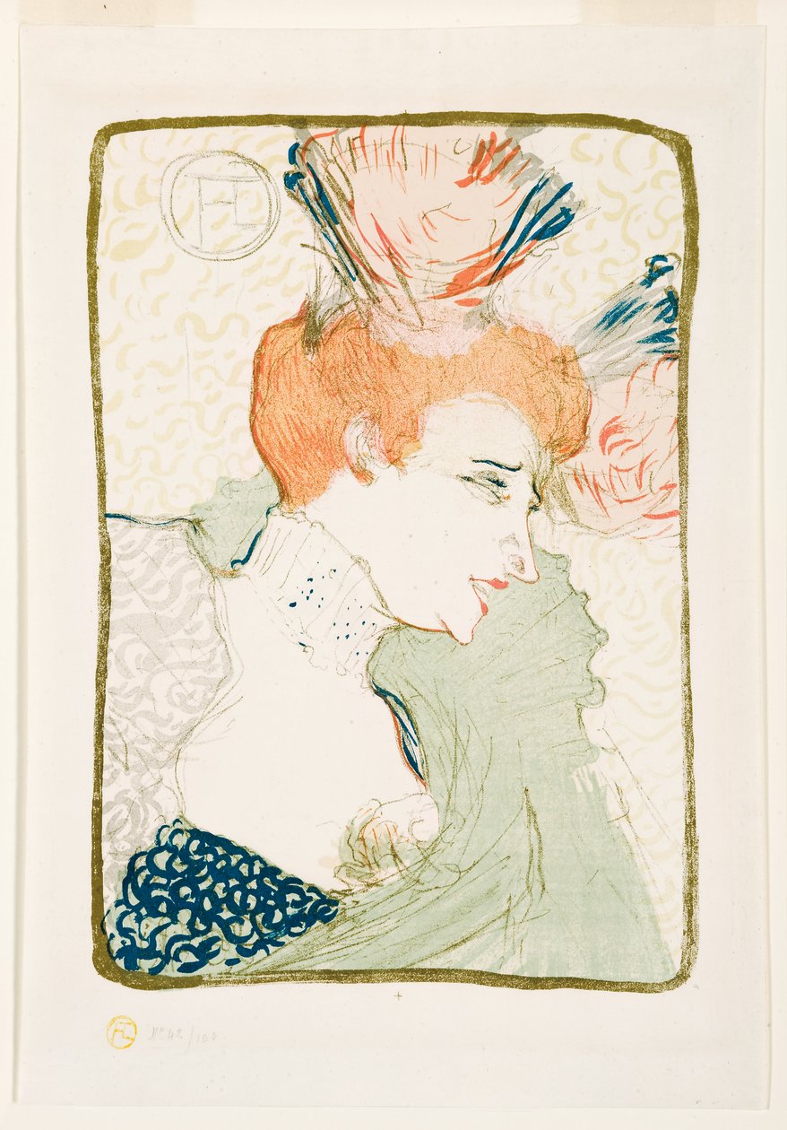 Busta slečny Marcelle Lenderové, 1895 od Henri de Toulouse Lautrec