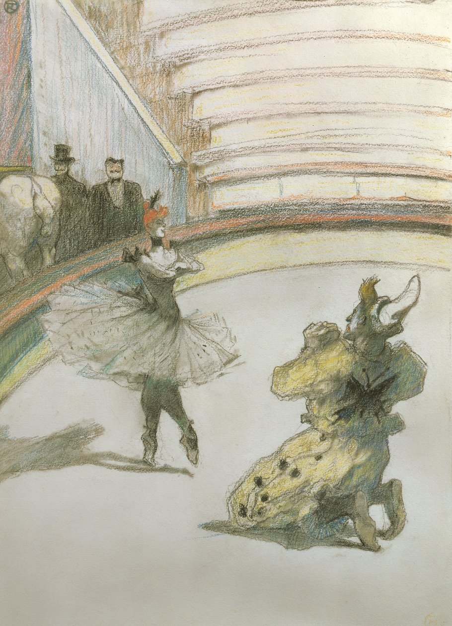 Závěs v cirkuse (pastel) od Henri de Toulouse Lautrec