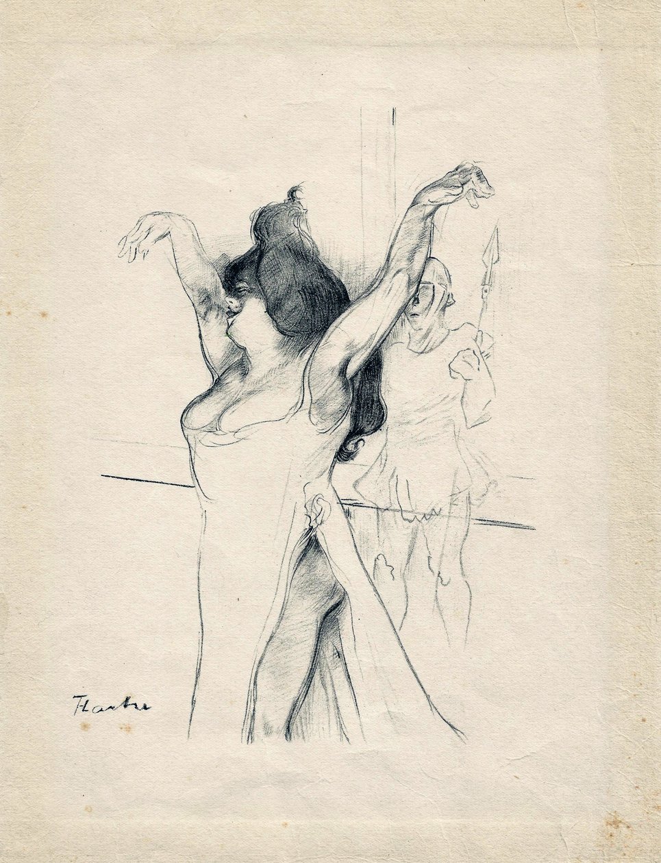 Toulouse kresba od Henri de Toulouse Lautrec