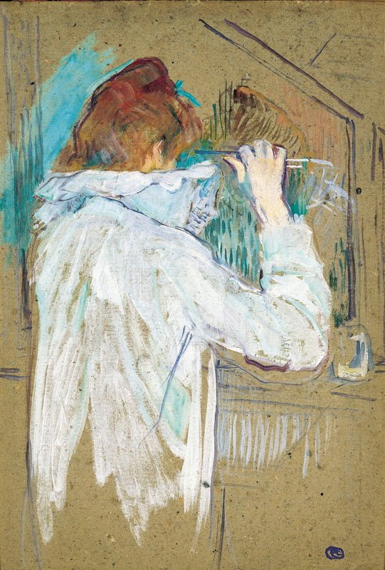 Žena curling od Henri de Toulouse Lautrec