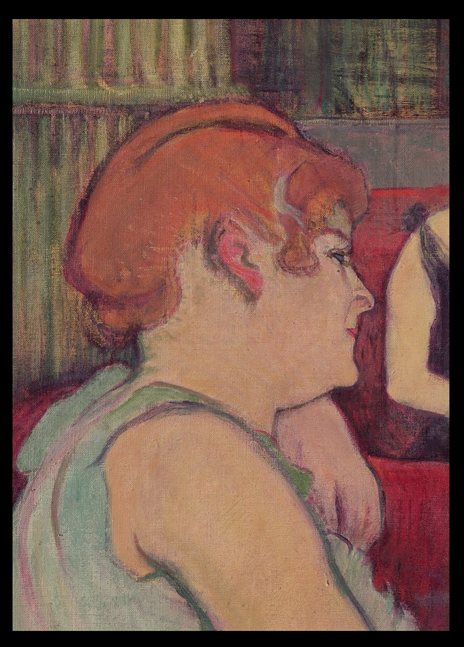 V salonu v Rue des Moulins, detail jedné z žen, 1894 (uhlí a olej) od Henri de Toulouse Lautrec
