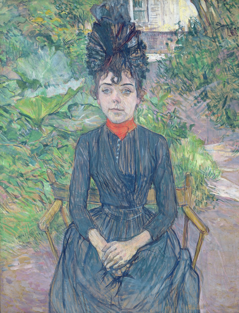Justine Dieuhl, kolem roku 1891 (olej na kartě) od Henri de Toulouse Lautrec