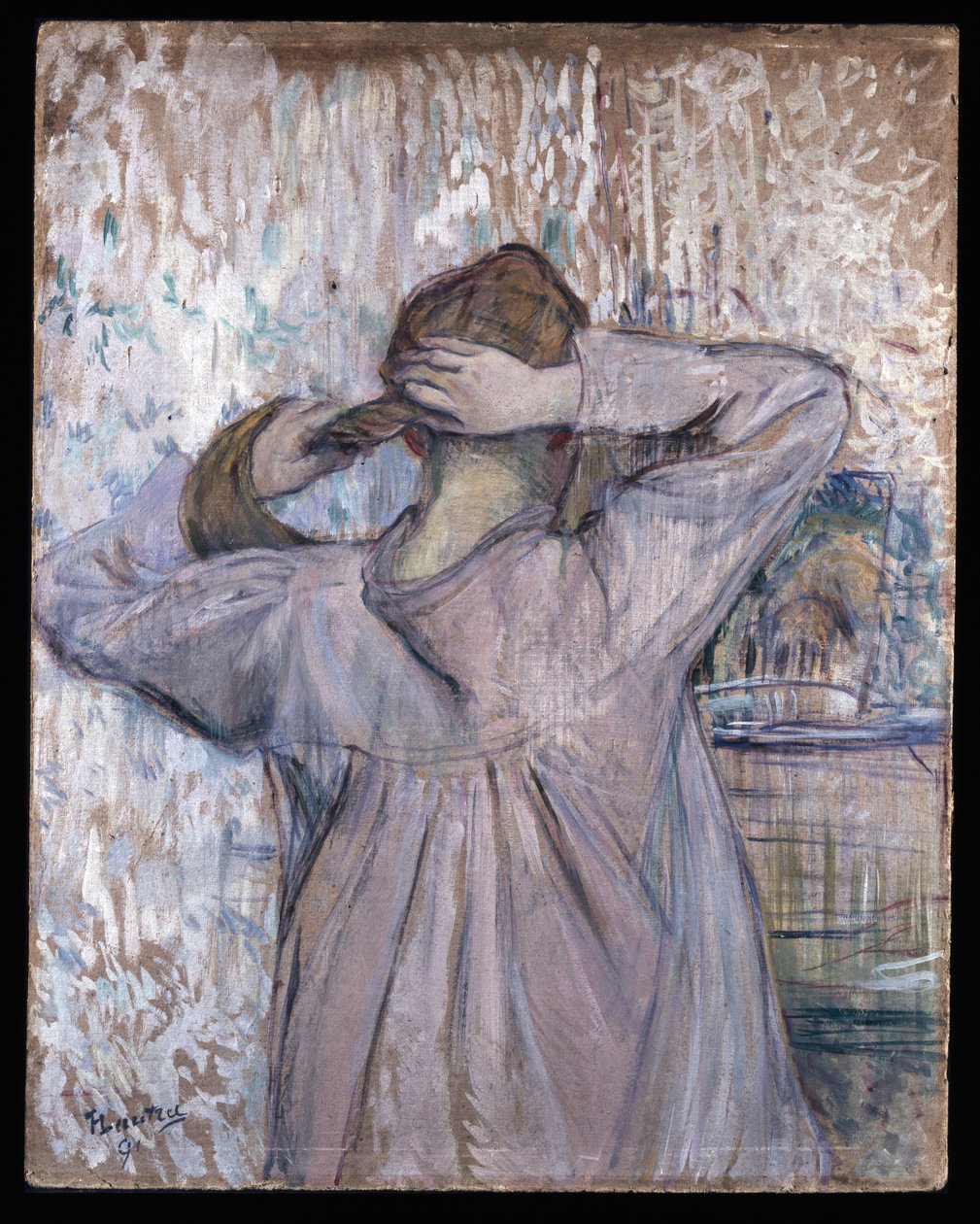 La Toilette, 1891 (olej na papíře na kartě) od Henri de Toulouse-Lautrec