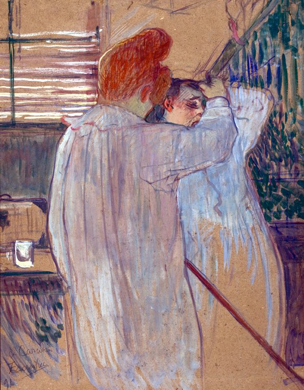 žena česání vlasů od Henri de Toulouse Lautrec