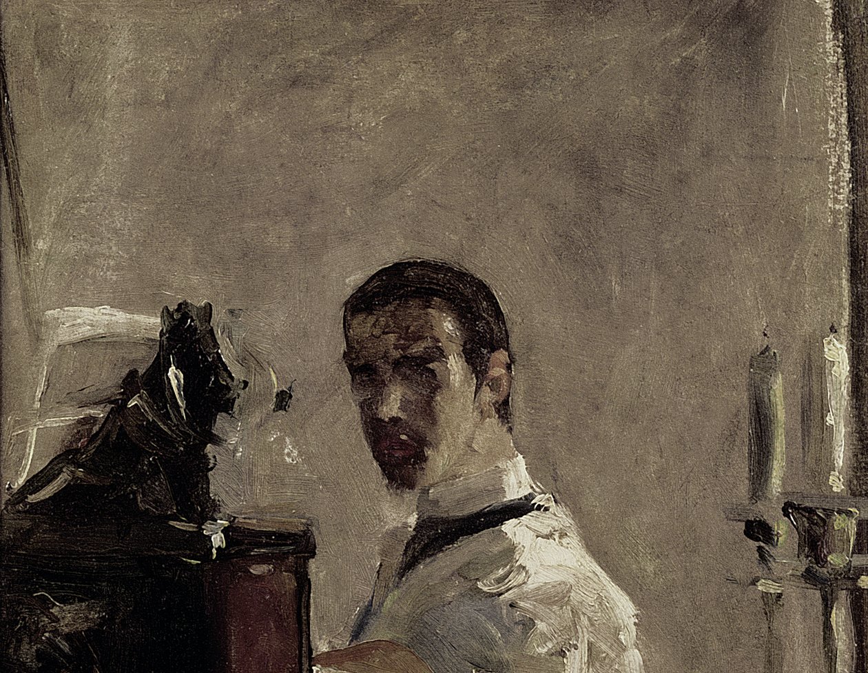 Autoportrét, 1880 (detail 37178) od Henri de Toulouse Lautrec