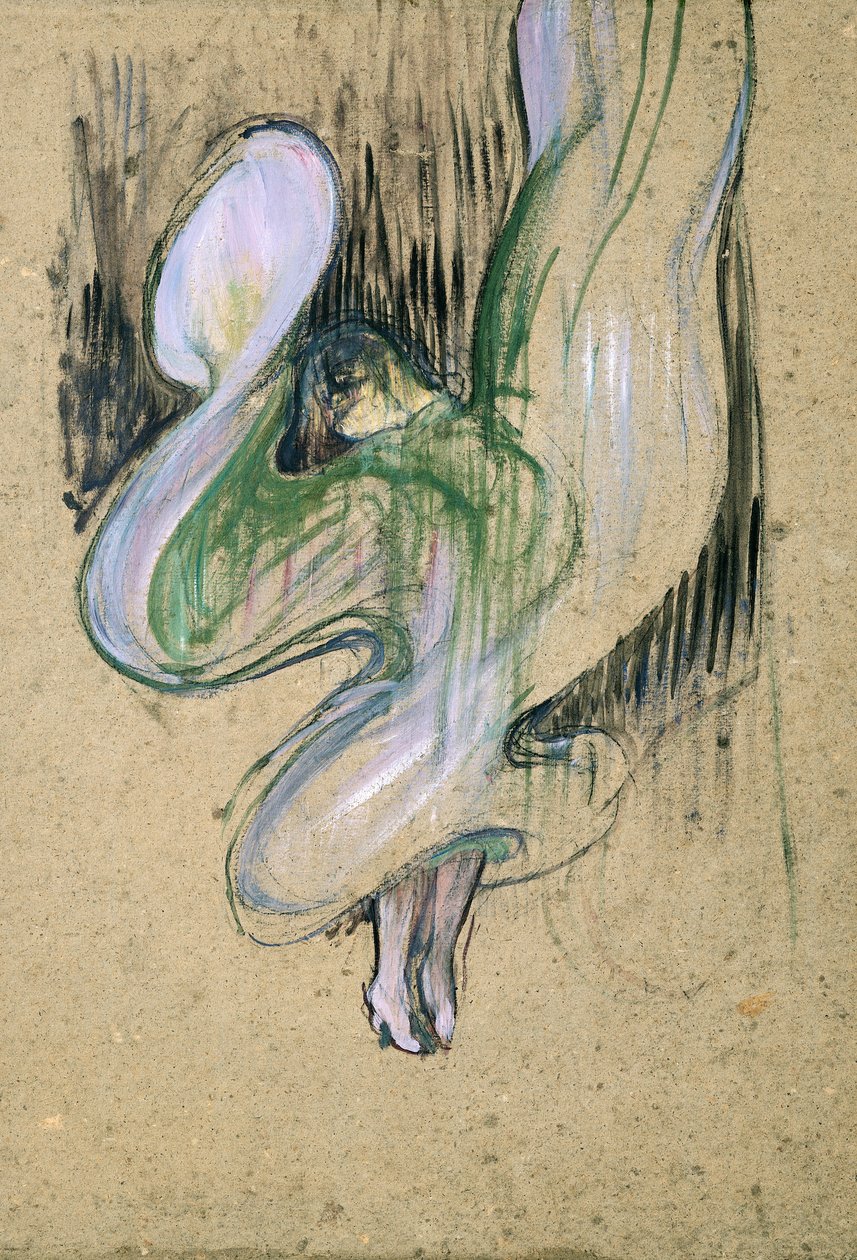 Studie pro Loie Fullerovou (1862-1928) v divadle Folies-Bergere, 1893 (olej na kartonu) od Henri de Toulouse Lautrec