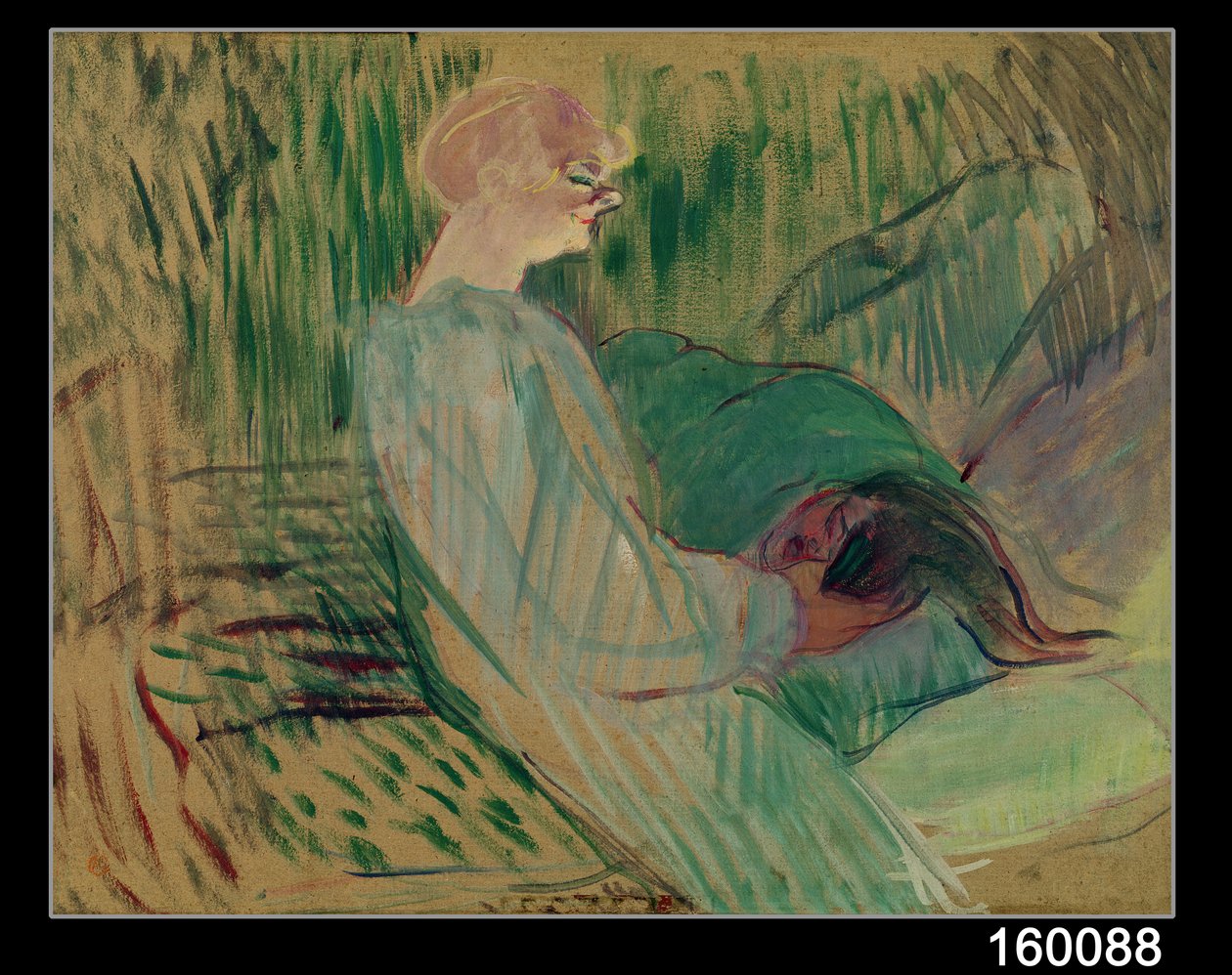 The Divan, Rolande, 1894 (olej na kartonu) od Henri de Toulouse Lautrec
