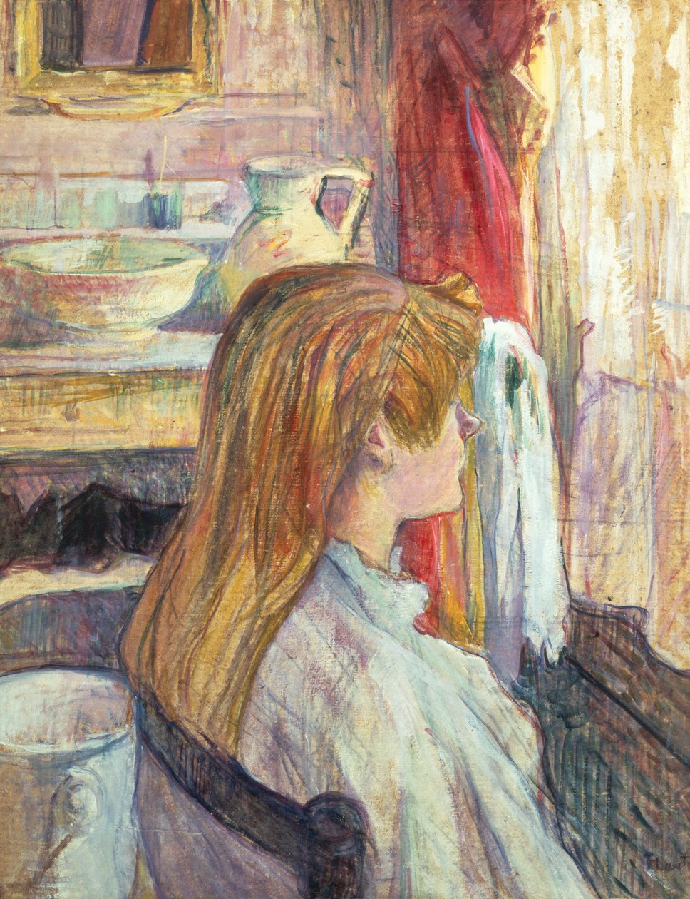 Žena u okna, 1893 od Henri de Toulouse Lautrec
