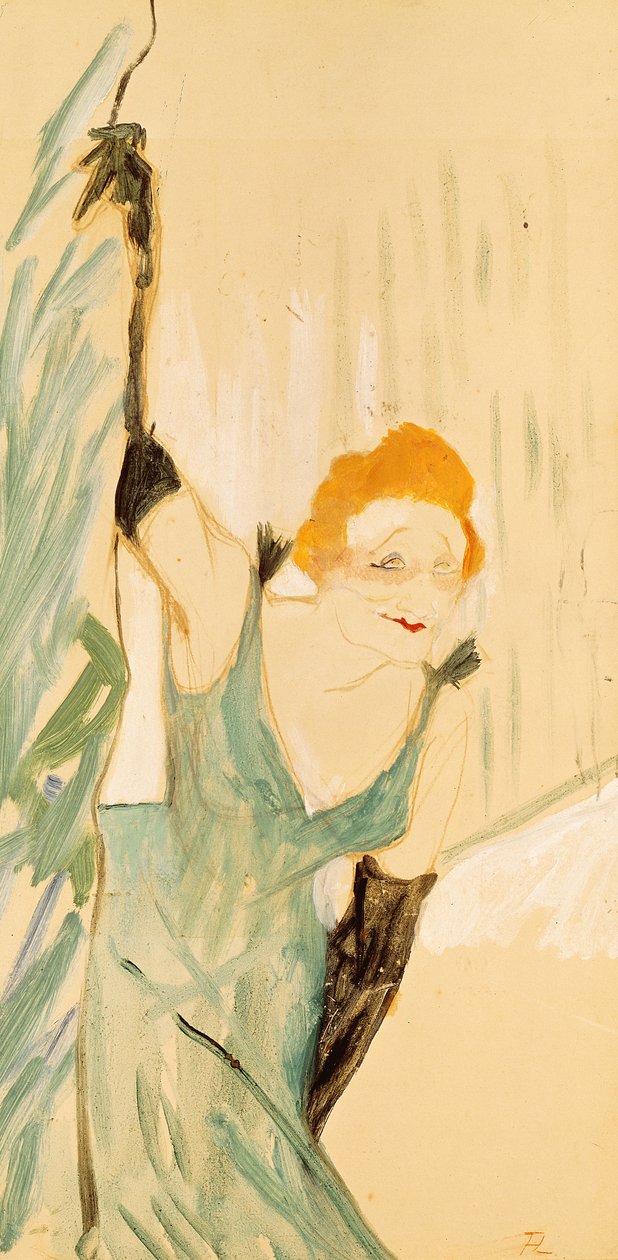 Yvette Guilbert (1867-1944) při volání opony, 1894 od Henri de Toulouse Lautrec