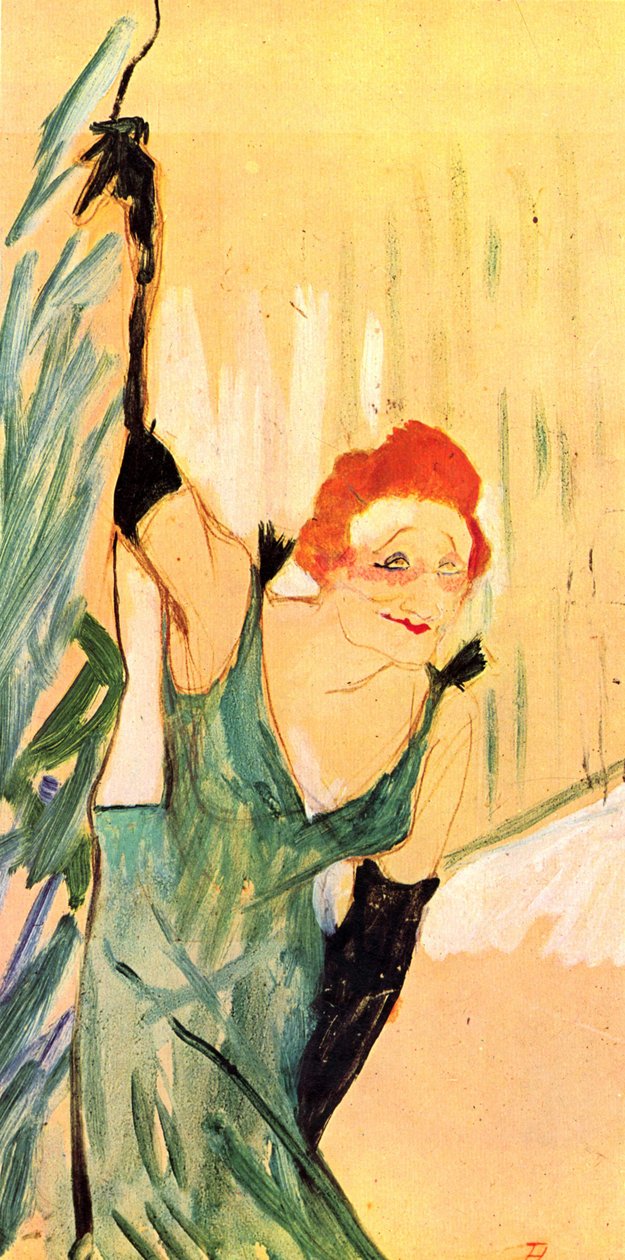 Yvette Guilbert zdraví publikum od Henri de Toulouse Lautrec