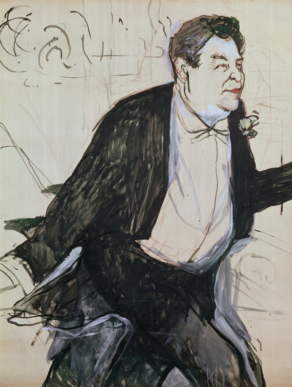 Caudieux (studie pro plakát), 1893 (olej na kartě) od Henri de Toulouse Lautrec