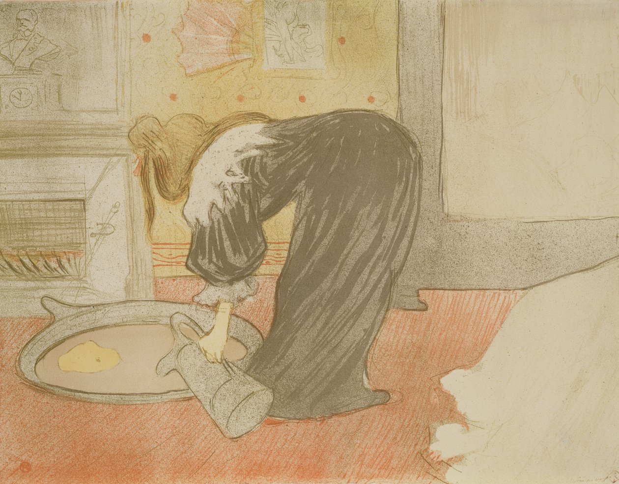 Elles: Woman at the Tub, 1896 (pastel, štětec a rozstřik lito) od Henri de Toulouse Lautrec