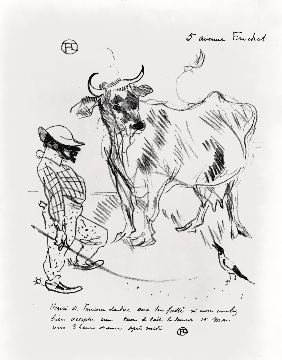 Pozvání na šálek mléka, 1897 od Henri de Toulouse Lautrec