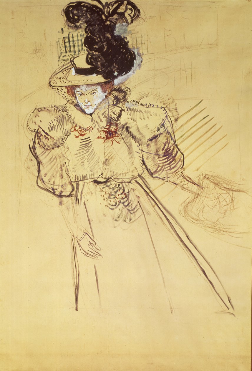 La Revue Blanche, 1895 (olej na kartě) od Henri de Toulouse Lautrec