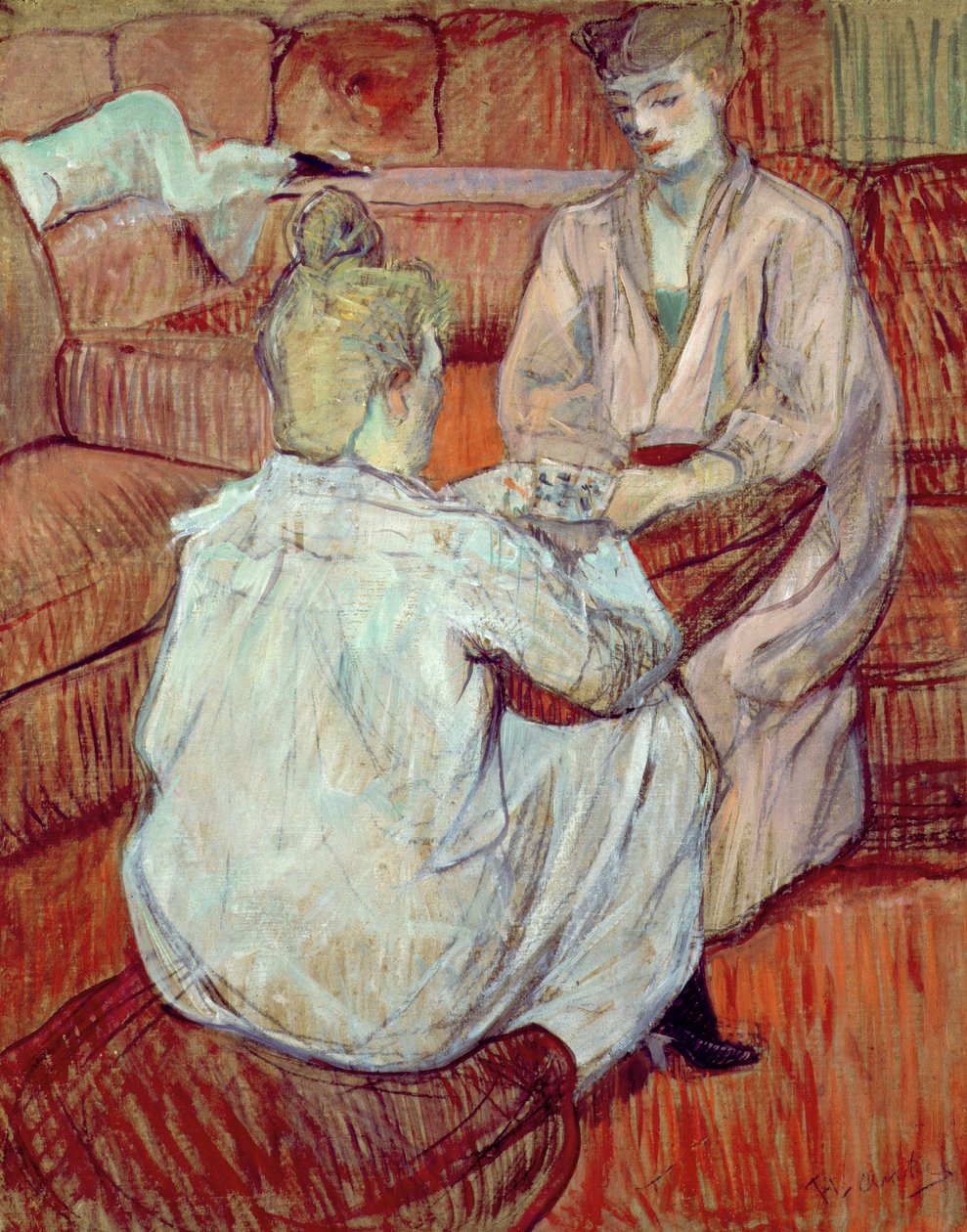 Karetní hra, 1893 od Henri de Toulouse Lautrec