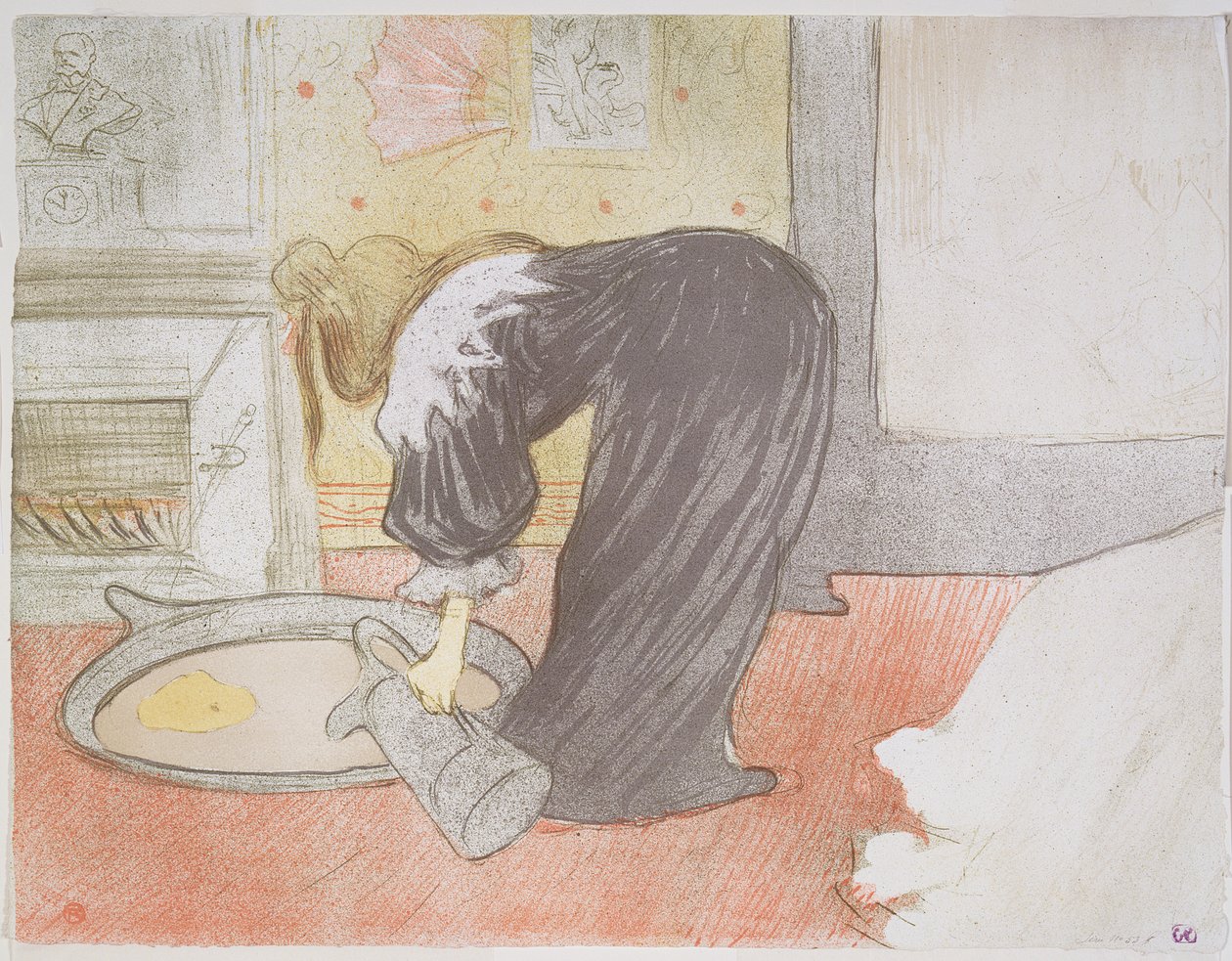 Žena u vany, 1896 od Henri de Toulouse Lautrec