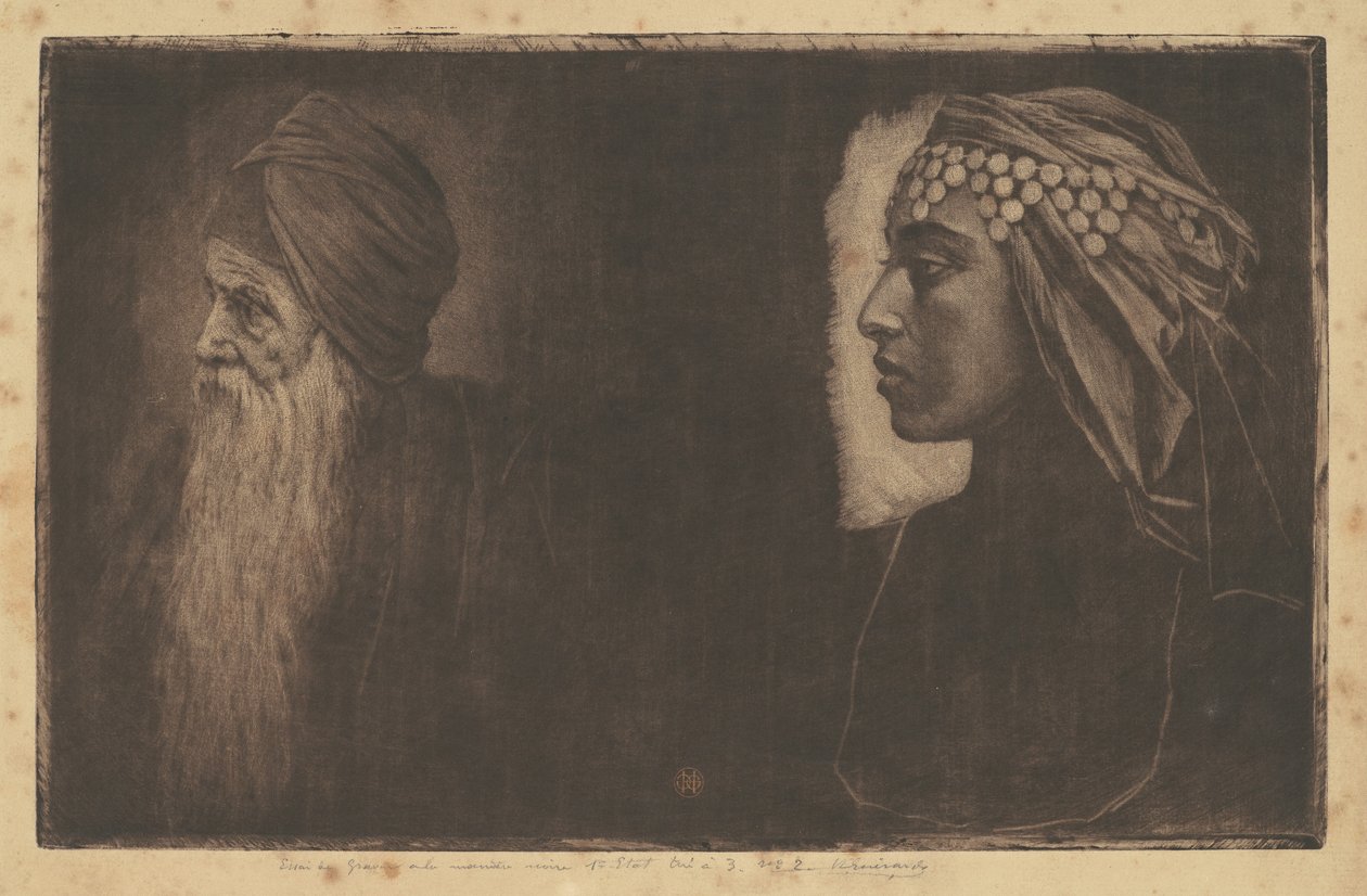 Salomon a Kleopatra od Henri-Charles Guérard