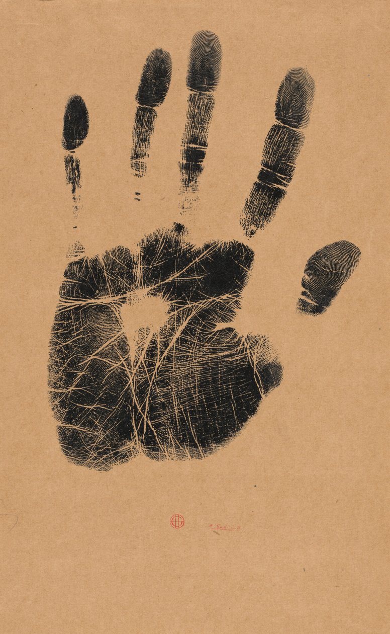 Die linke Hand des Künstlers od Henri-Charles Guérard
