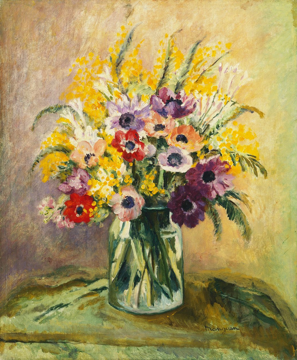 Sasanky a mimózy od Henri Charles Manguin