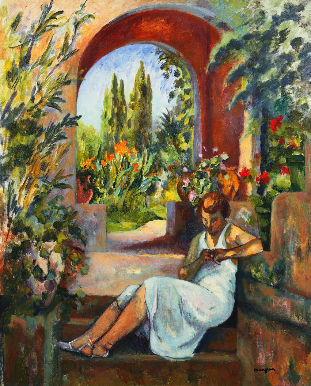 Obrázek Pod obloukem; Obrázek Sous la Voute od Henri Charles Manguin