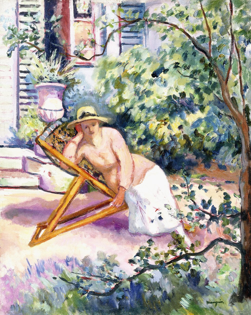 Jeanne v zahradě v Neuilly od Henri Charles Manguin