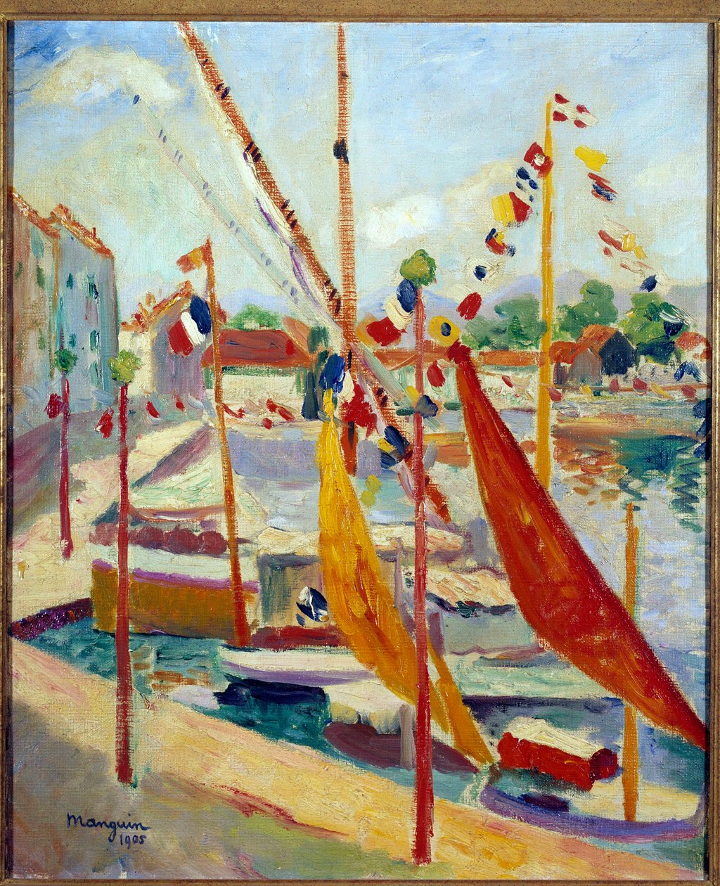 14. července obraz Saint Tropez od Henriho Manguina (1874-1949) 1905 Soukromá sbírka od Henri Charles Manguin