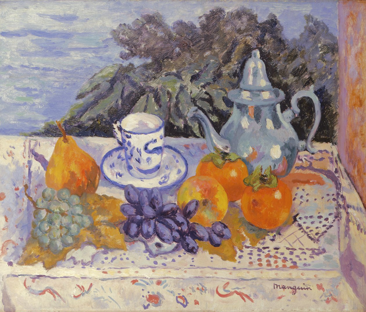 Granátová jablka, tomel, cín od Henri Charles Manguin