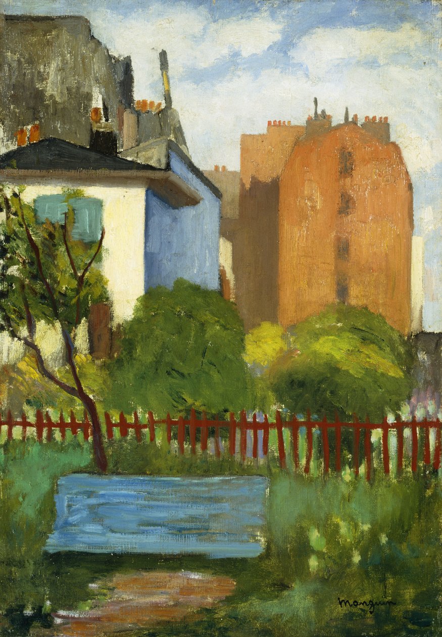 Lavička, Rue Boursault; Le Banc, rue Boursault od Henri Charles Manguin