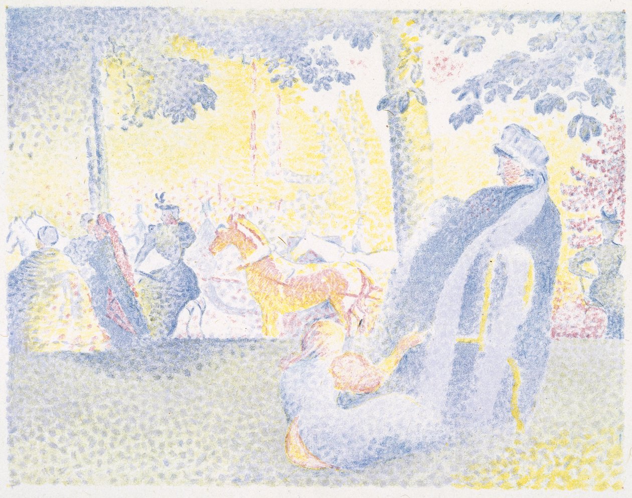 Na Champs-Élyseés, 1898 od Henri Edmond Cross
