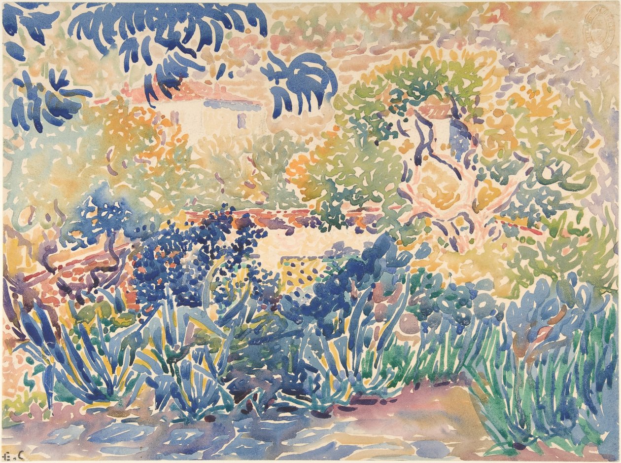 The Artists Garden v Saint-Clair, 1904-5 (wc) od Henri Edmond Cross