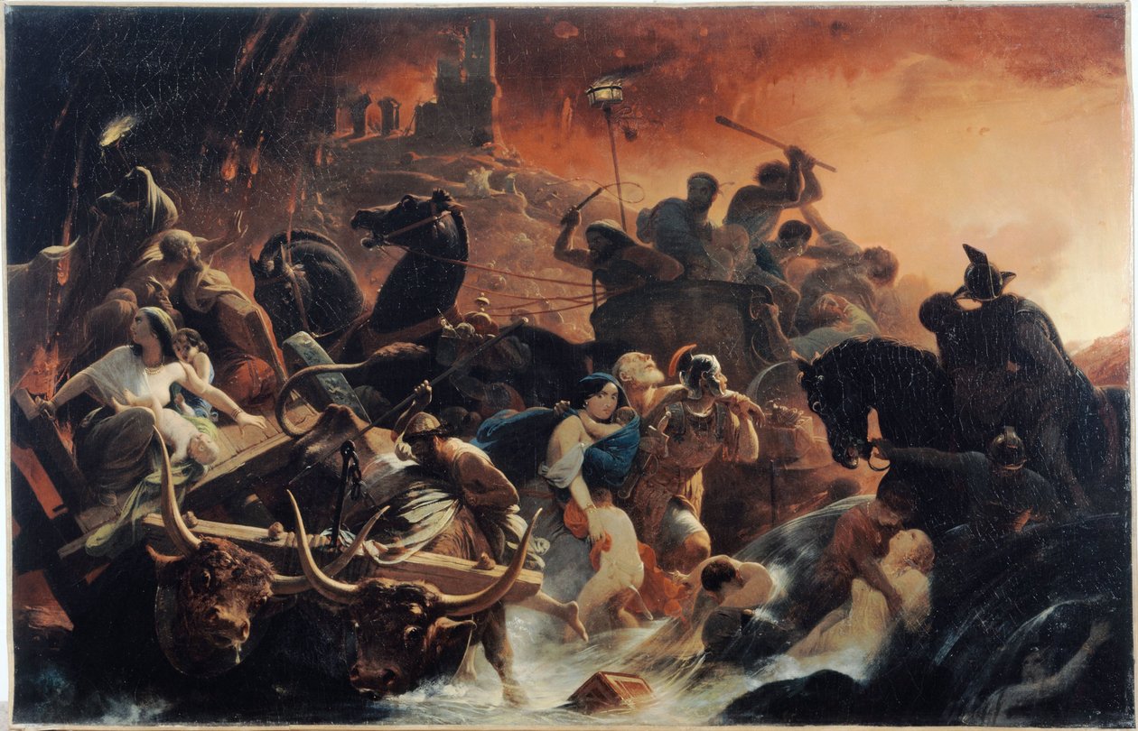 Poslední dny Pompejí, mezi lety 1834 a 1850 (olej na plátně) od Henri-Frederic Schopin