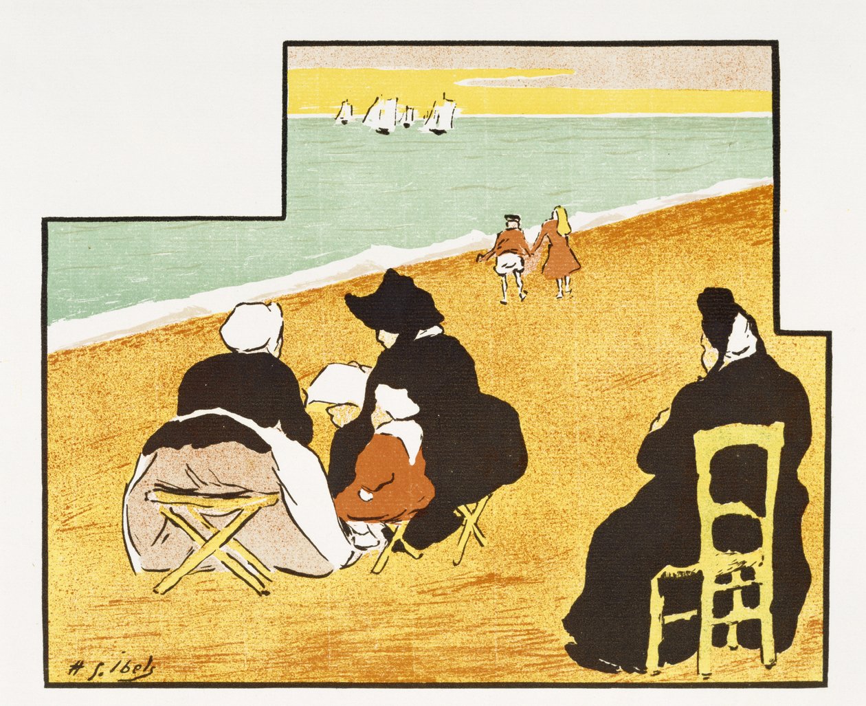 Program pro Théâtre Libre inscenace Mirage, 1893 (litografie v barvách na položený papír) od Henri Gabriel Ibels