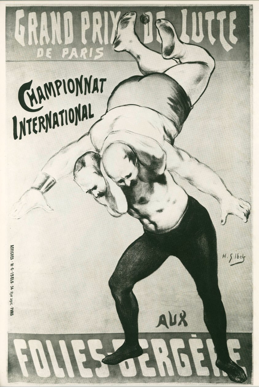 Henri G. Ibels: Grand Prix de Lutte de Paris ... (litografie) od Henri Gabriel Ibels