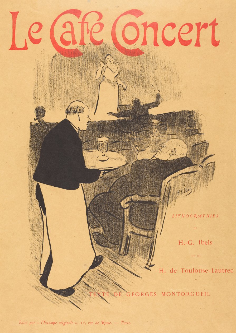 Le café concert: Illustrierte Titelseite od Henri-Gabriel Ibels