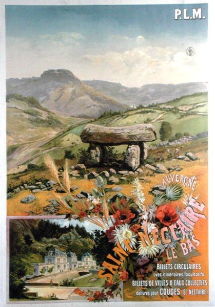 Reklamní plakát Saint Nectaire le bas, Auvergne (barva lito) od Henri Garnier Tanconville