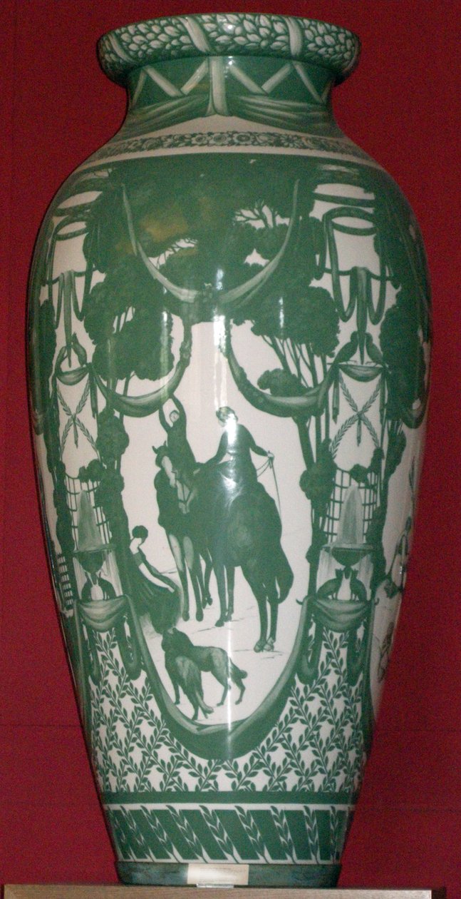 Pleasures of the River and the Forest, Beauvais váza, podle Gustave-Louis Jeaulmes (1873-1959) 1930 (porcelán) od Henri Joseph Lasserre