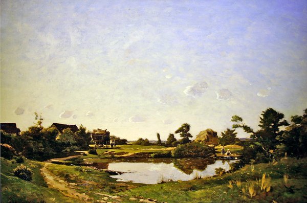 Oběd u bazénu od Henri Joseph Harpignies