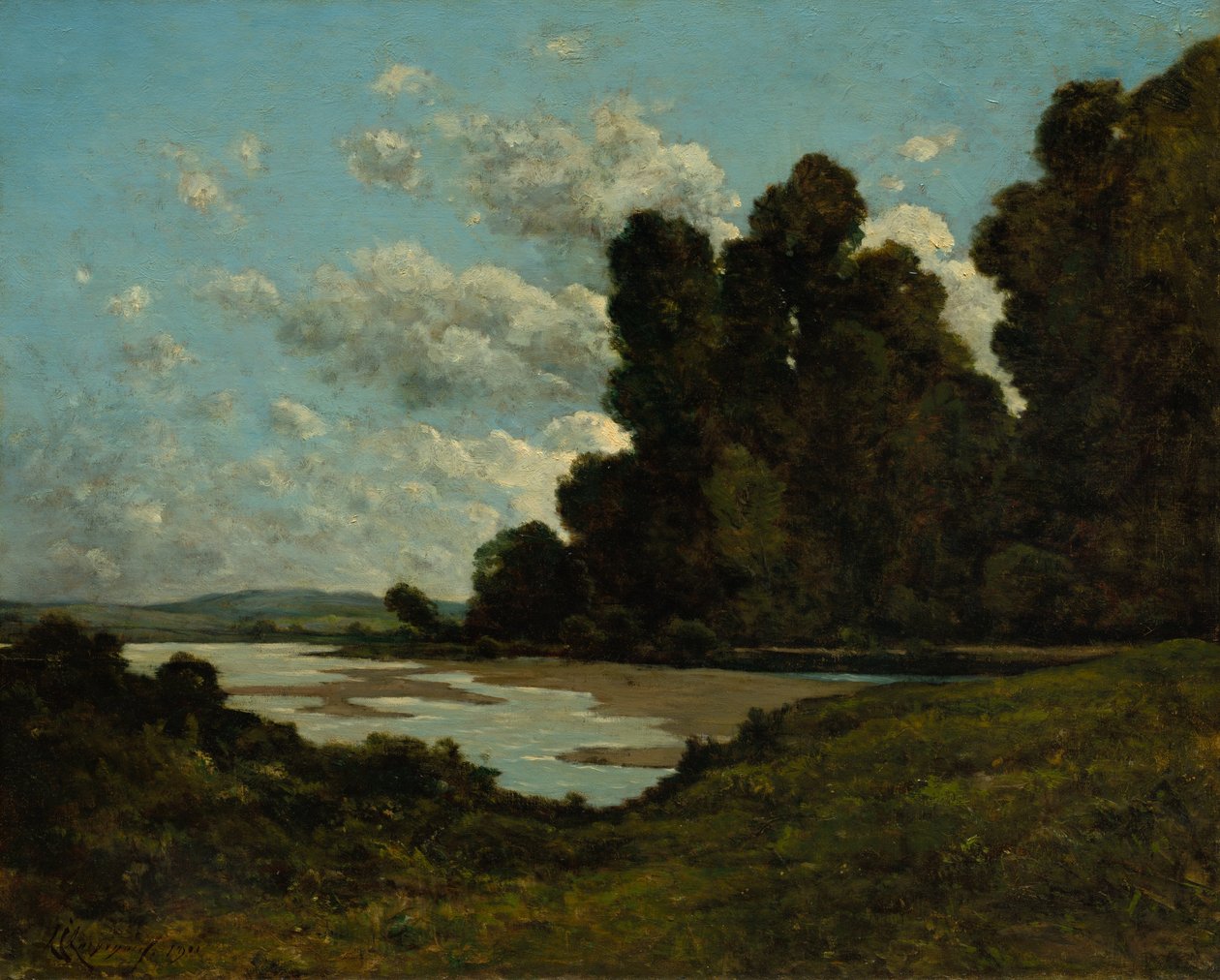 Řeka Loira u Nevers od Henri Joseph Harpignies