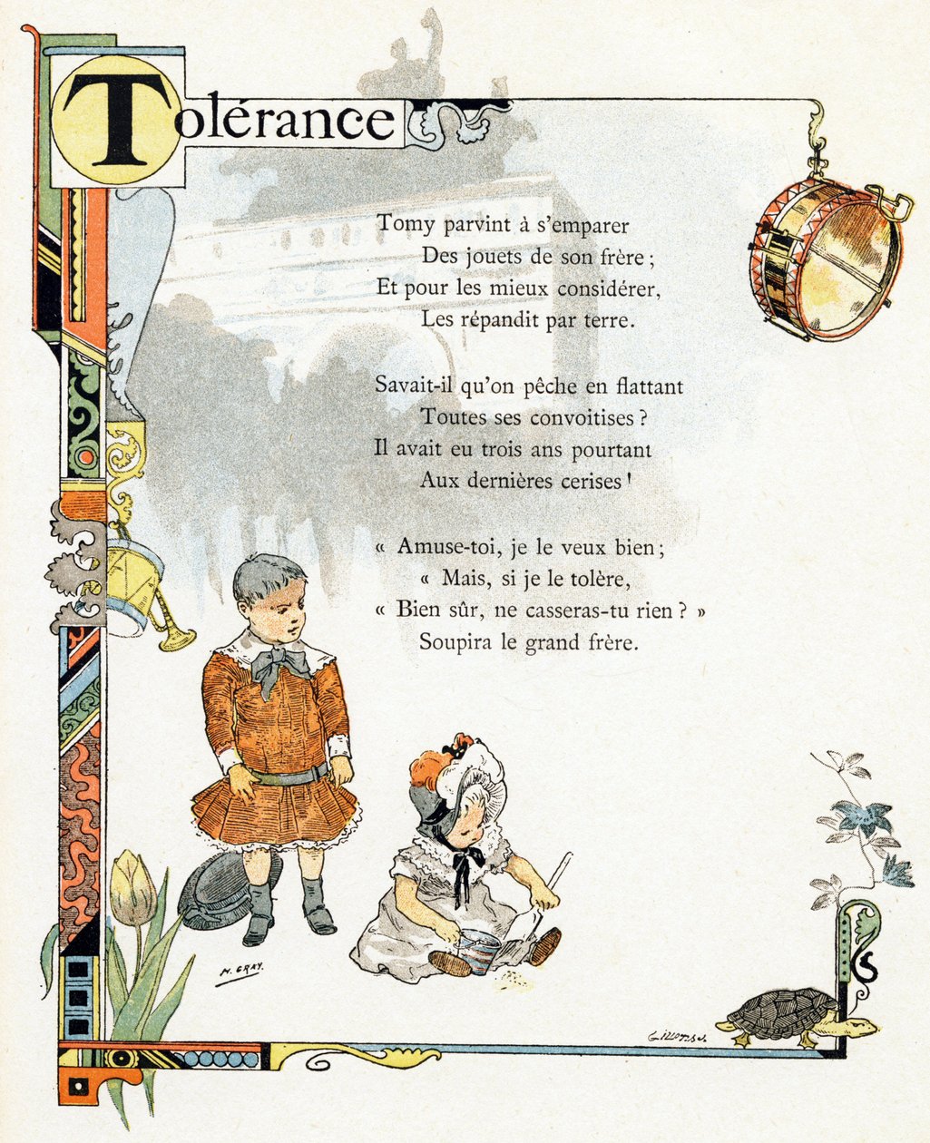 Ilustrace k "Abecedě dobrých příkladů", cca 1890 (rytina) od Henri (1858 1924) Gray