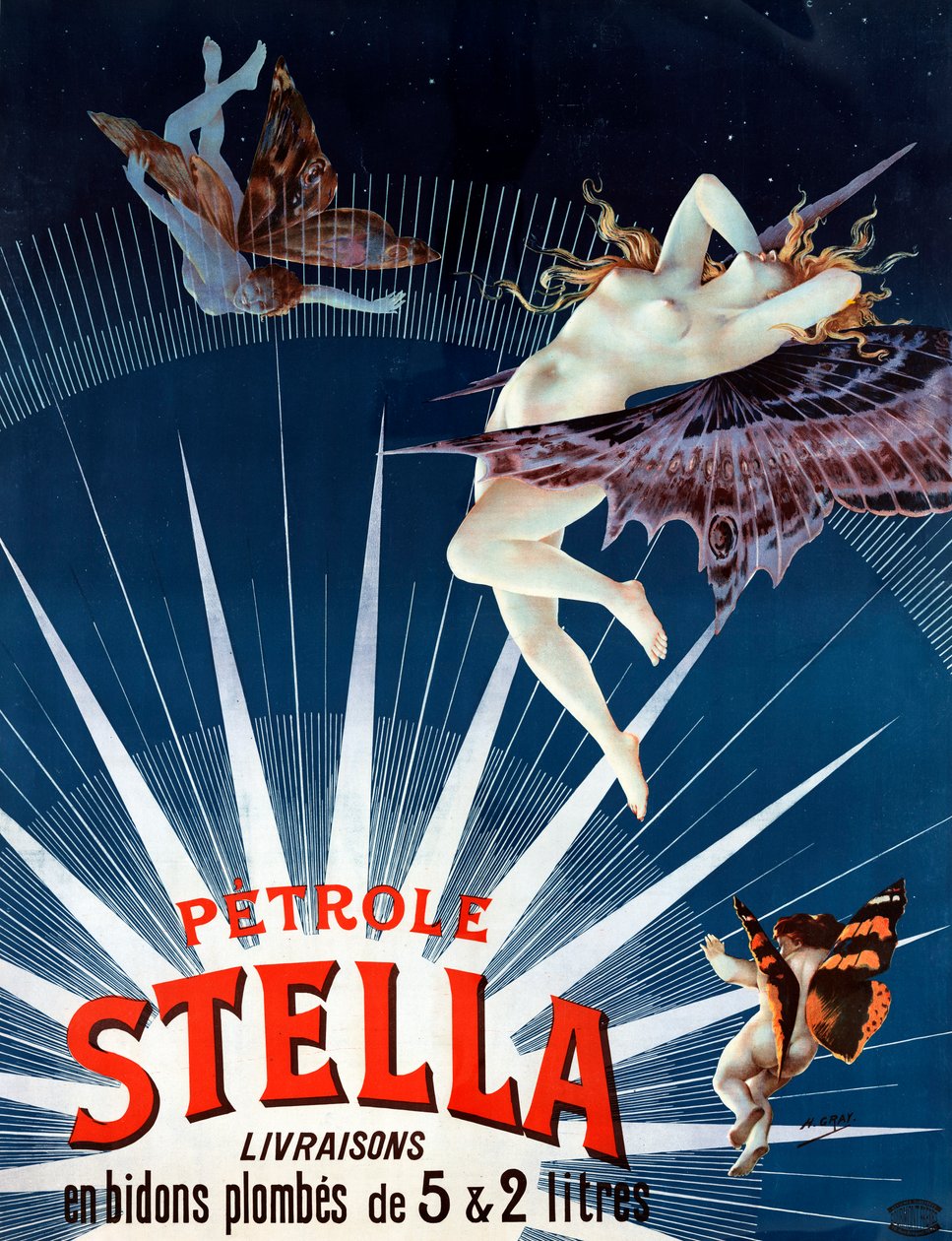 Vintage Petrole Stella plakát od Henri  Gray
