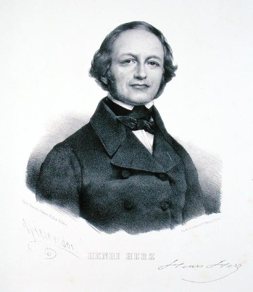 Henri Herz (1803-88) (rytina) od Henri (after) Grevedon